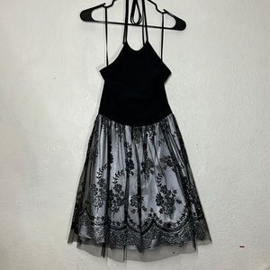 sparkly black and silver dress